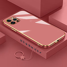 Custodia Silicone Ultra Sottile Morbida Cover S03 per Apple iPhone 13 Pro Max Rosso