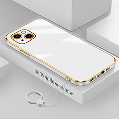 Custodia Silicone Ultra Sottile Morbida Cover S03 per Apple iPhone 14 Plus Bianco