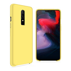 Custodia Silicone Ultra Sottile Morbida Cover S03 per OnePlus 6 Giallo