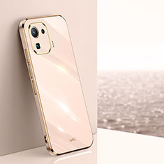 Custodia Silicone Ultra Sottile Morbida Cover S03 per Xiaomi Mi 11 Pro 5G Oro
