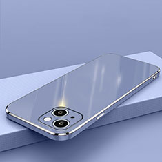 Custodia Silicone Ultra Sottile Morbida Cover S04 per Apple iPhone 13 Mini Blu