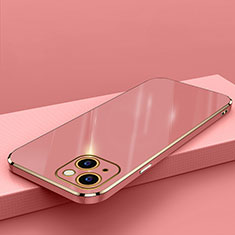 Custodia Silicone Ultra Sottile Morbida Cover S04 per Apple iPhone 13 Mini Rosso