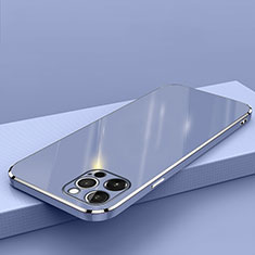 Custodia Silicone Ultra Sottile Morbida Cover S04 per Apple iPhone 13 Pro Blu