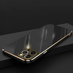 Custodia Silicone Ultra Sottile Morbida Cover S04 per Apple iPhone 14 Pro Nero