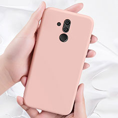 Custodia Silicone Ultra Sottile Morbida Cover S04 per Huawei Mate 20 Lite Oro Rosa