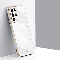 Custodia Silicone Ultra Sottile Morbida Cover S04 per Samsung Galaxy S21 Ultra 5G Bianco
