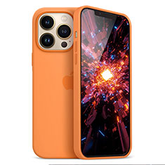 Custodia Silicone Ultra Sottile Morbida Cover S05 per Apple iPhone 13 Pro Max Arancione