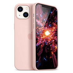 Custodia Silicone Ultra Sottile Morbida Cover S05 per Apple iPhone 14 Oro Rosa