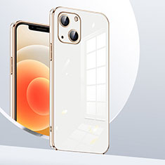 Custodia Silicone Ultra Sottile Morbida Cover S06 per Apple iPhone 13 Mini Bianco