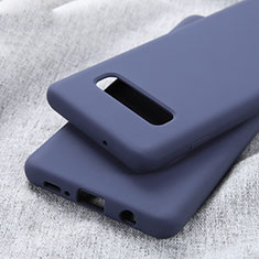 Custodia Silicone Ultra Sottile Morbida Cover U01 per Samsung Galaxy S10 Plus Blu