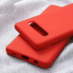 Custodia Silicone Ultra Sottile Morbida Cover U01 per Samsung Galaxy S10 Rosso