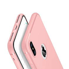 Custodia Silicone Ultra Sottile Morbida Cover V01 per Apple iPhone X Oro Rosa