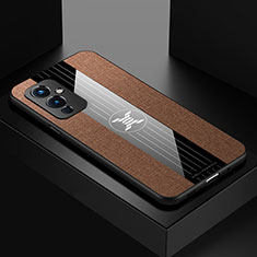 Custodia Silicone Ultra Sottile Morbida Cover X01L per OnePlus 9 5G Marrone