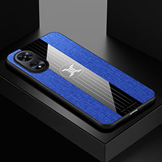 Custodia Silicone Ultra Sottile Morbida Cover X01L per Oppo A98 5G Blu