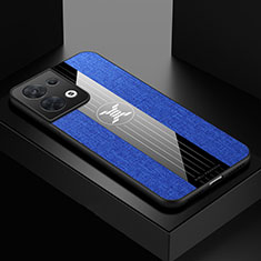 Custodia Silicone Ultra Sottile Morbida Cover X01L per Oppo Reno8 Pro 5G Blu