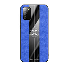 Custodia Silicone Ultra Sottile Morbida Cover X01L per Samsung Galaxy A02s Blu