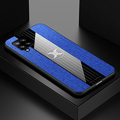 Custodia Silicone Ultra Sottile Morbida Cover X01L per Samsung Galaxy A42 5G Blu