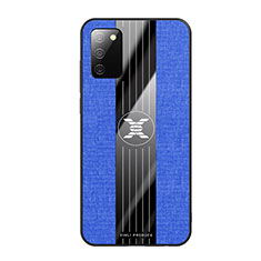Custodia Silicone Ultra Sottile Morbida Cover X01L per Samsung Galaxy M02s Blu