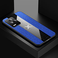 Custodia Silicone Ultra Sottile Morbida Cover X01L per Vivo iQOO 7 5G Blu
