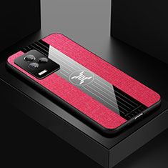 Custodia Silicone Ultra Sottile Morbida Cover X01L per Vivo iQOO 7 5G Rosso