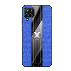 Custodia Silicone Ultra Sottile Morbida Cover X02L per Samsung Galaxy A12 5G Blu