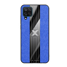 Custodia Silicone Ultra Sottile Morbida Cover X02L per Samsung Galaxy A12 Nacho Blu