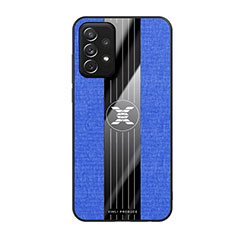 Custodia Silicone Ultra Sottile Morbida Cover X02L per Samsung Galaxy A72 5G Blu