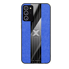 Custodia Silicone Ultra Sottile Morbida Cover X02L per Samsung Galaxy Note 20 5G Blu