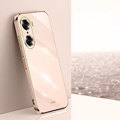 Custodia Silicone Ultra Sottile Morbida Cover XL1 per Huawei Honor 60 5G Oro Rosa