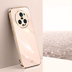 Custodia Silicone Ultra Sottile Morbida Cover XL1 per Huawei Honor Magic5 Pro 5G Oro Rosa