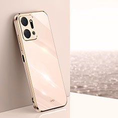 Custodia Silicone Ultra Sottile Morbida Cover XL1 per Huawei Honor X7a Oro Rosa