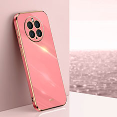 Custodia Silicone Ultra Sottile Morbida Cover XL1 per Huawei Mate 50 Pro Rosa Caldo