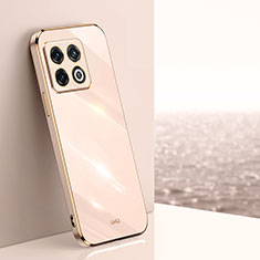 Custodia Silicone Ultra Sottile Morbida Cover XL1 per OnePlus 10 Pro 5G Oro Rosa