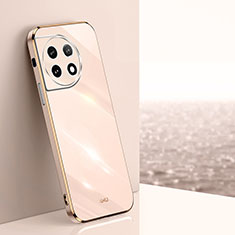 Custodia Silicone Ultra Sottile Morbida Cover XL1 per OnePlus 11 5G Oro Rosa