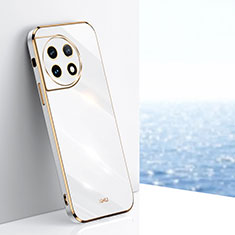 Custodia Silicone Ultra Sottile Morbida Cover XL1 per OnePlus 11R 5G Bianco