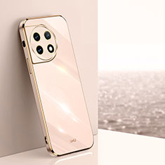 Custodia Silicone Ultra Sottile Morbida Cover XL1 per OnePlus 11R 5G Oro Rosa