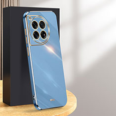 Custodia Silicone Ultra Sottile Morbida Cover XL1 per OnePlus 12 5G Blu