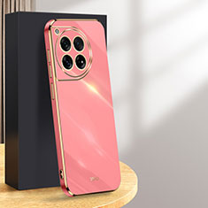 Custodia Silicone Ultra Sottile Morbida Cover XL1 per OnePlus 12 5G Rosa Caldo