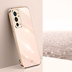 Custodia Silicone Ultra Sottile Morbida Cover XL1 per OnePlus 9RT 5G Oro Rosa
