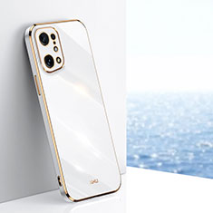 Custodia Silicone Ultra Sottile Morbida Cover XL1 per Oppo Find X5 5G Bianco