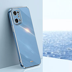 Custodia Silicone Ultra Sottile Morbida Cover XL1 per Oppo Find X5 5G Blu