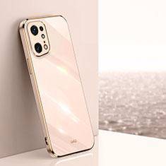 Custodia Silicone Ultra Sottile Morbida Cover XL1 per Oppo Find X5 Pro 5G Oro