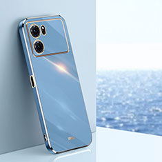Custodia Silicone Ultra Sottile Morbida Cover XL1 per Oppo K10 5G Blu