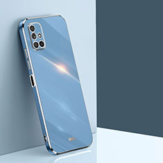 Custodia Silicone Ultra Sottile Morbida Cover XL1 per Samsung Galaxy M51 Blu
