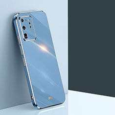 Custodia Silicone Ultra Sottile Morbida Cover XL1 per Samsung Galaxy S20 Ultra 5G Blu
