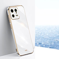 Custodia Silicone Ultra Sottile Morbida Cover XL1 per Xiaomi Mi 13 5G Bianco