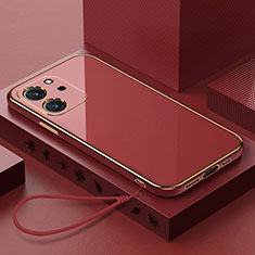 Custodia Silicone Ultra Sottile Morbida Cover XL2 per Huawei Honor 80 SE 5G Rosso