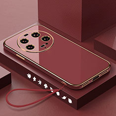 Custodia Silicone Ultra Sottile Morbida Cover XL3 per Xiaomi Mi 13 Ultra 5G Rosso
