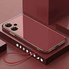 Custodia Silicone Ultra Sottile Morbida Cover XL3 per Xiaomi Redmi Note 12 Turbo 5G Rosso