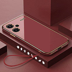 Custodia Silicone Ultra Sottile Morbida Cover XL3 per Xiaomi Redmi Note 13 Pro+ Plus 5G Rosso